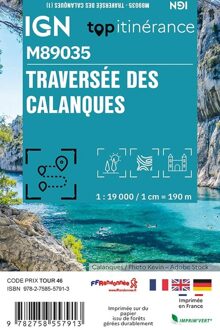 Wandelkaart 89035 Traversée des Calanques - Mini | IGN - Institut Géographique National