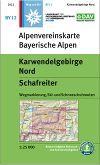 Wandelkaart BY12 Alpenvereinskarte Karwendelgebirge Nord - Schafreiter | Alpenverein