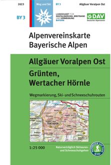Wandelkaart BY3 Alpenvereinskarte Allgäuer Voralpen Ost | Alpenverein