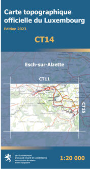 Wandelkaart CT14 CT LUX Esch-Sur-Alzette | Topografische dienst Luxemburg