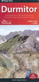 Wandelkaart Durmitor Montenegro 2018