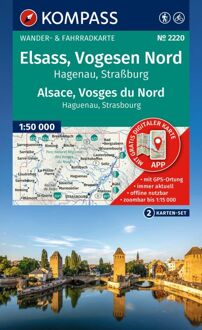 Wandelkaart - Fietskaart 2220 Elsass - Vogesen Nord, Alsace - Vosges du Nord | Kompass