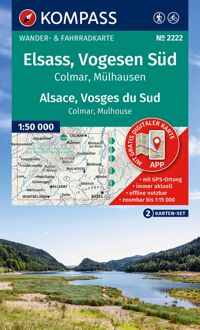 Wandelkaart - Fietskaart 2222 Elsass - Vogesen Süd, Alsace - Vosges du Sud | Kompass