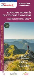 Wandelkaart La grande traversée des volcans d'Auvergne | FFRP