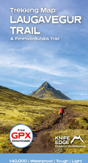 Wandelkaart Laugavegur Trail and Fimmvorduhals Trail | Knife Edge Outdoor