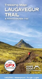 Wandelkaart Laugavegur Trail and Fimmvorduhals Trail | Knife Edge Outdoor
