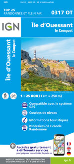 Wandelkaart - Topografische kaart 0317OT Île d'Ouessant, Le Conquet | IGN - Institut Géographique National