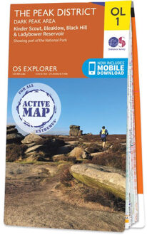 Wandelkaart - Topografische kaart 1 OS Explorer Map | Active Peak District / Dark Peak area | Ordnance Survey
