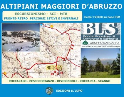 Wandelkaart - Topografische kaart 10 Abruzzen - Altipiani maggiori d`Abruzzo | Edizione il Lupo