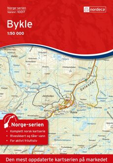 Wandelkaart - Topografische kaart 10017 Norge Serien Bykle | Nordeca