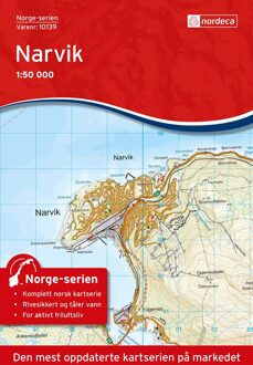 Wandelkaart - Topografische kaart 10139 Norge Serien Narvik | Nordeca