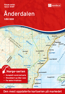 Wandelkaart - Topografische kaart 10147 Norge Serien Ånderdalen | Nordeca