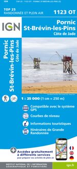 Wandelkaart - Topografische kaart 1123OT Saint-Nazaire - Pornic - Cote de Jade | IGN - Institut Géographique National