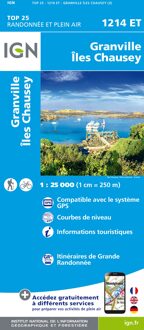 Wandelkaart - Topografische kaart 1214ET Granville, Coutances, Iles Chausey | IGN - Institut Géographique National