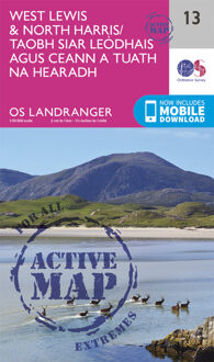 Wandelkaart - Topografische kaart 13 Landranger Active West Lewis / North Harris | Ordnance Survey