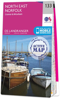 Wandelkaart - Topografische kaart 133 Landranger Active North East Norfolk / Cromer / Wroxham | Ordnance Survey
