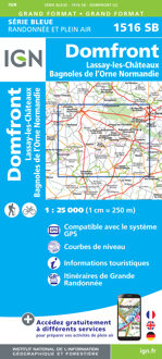 Wandelkaart - Topografische kaart 1516SB SB - Serie Bleue Domfront | IGN - Institut Géographique National