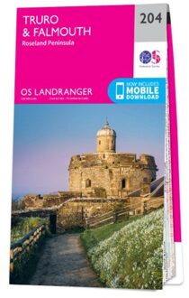 Wandelkaart - Topografische kaart 204 Landranger Truro & Falmouth, Roseland Peninsula | Ordnance Survey