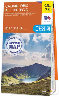 Wandelkaart - Topografische kaart 23 OS Explorer Map | Active Cadair Idris / Bala Lake / Llyn Tegid | Ordnance Survey
