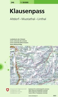 Wandelkaart - Topografische kaart 246 Klausenpass | Swisstopo