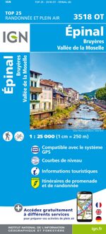 Wandelkaart - Topografische kaart 3518OT Epinal | IGN - Institut Géographique National