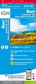 Wandelkaart - Topografische kaart 3717ETR Barr / Le Howald / Villé / Hte Vallée de la Bruche | IGN - Institut Géographique National