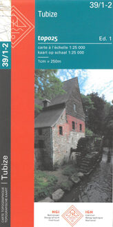 Wandelkaart - Topografische kaart 39/1-2 Topo25 Tubize | NGI - Nationaal Geografisch Instituut