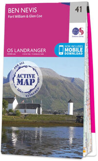 Wandelkaart - Topografische kaart 41 Landranger Active Ben Nevis / Fort William / Glen Coe | Ordnance Survey