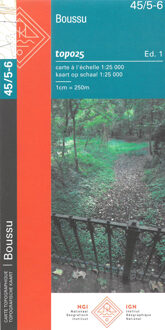 Wandelkaart - Topografische kaart 45/5-6 Topo25 Boussu | NGI - Nationaal Geografisch Instituut