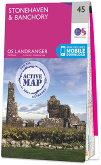 Wandelkaart - Topografische kaart 45 Landranger Active Stonehaven / Banchory | Ordnance Survey