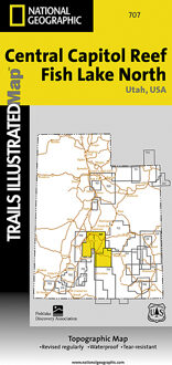 Wandelkaart - Topografische kaart 707 Central Capitol Reef - Fish Lake North | National Geographic