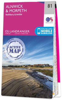 Wandelkaart - Topografische kaart 81 Landranger Active Alnwick / Morpeth | Ordnance Survey