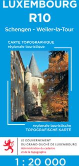 Wandelkaart - Topografische kaart R10 Luxemburg Moselle - Gander - Luxembourg - Remich | Topografische dienst Luxemburg
