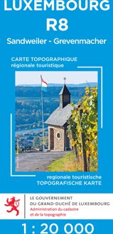Wandelkaart - Topografische kaart R8 Luxemburg Moselle - Syre - Wormeldange - Grevenmacher | Topografische dienst Luxemburg