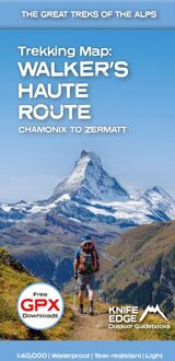 Wandelkaart Walker's Haute Route: Chamonix to Zermatt | Knife Edge Outdoor