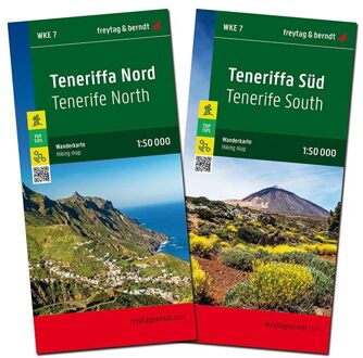 Wandelkaart - Wegenkaart - landkaart Tenerife Noord + Zuid | Freytag & Berndt