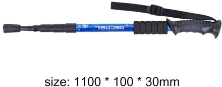 Wandelstokken Klassieke Delicate Trekking Pole 4 Secties Telescopische Cane Stick Steunpilaar Voor Outdoor Wandelen Wandelen blauw