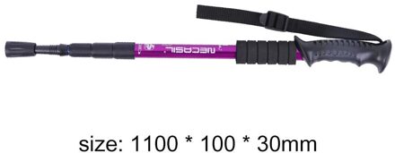 Wandelstokken Klassieke Delicate Trekking Pole 4 Secties Telescopische Cane Stick Steunpilaar Voor Outdoor Wandelen Wandelen paars