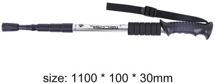 Wandelstokken Klassieke Delicate Trekking Pole 4 Secties Telescopische Cane Stick Steunpilaar Voor Outdoor Wandelen Wandelen zilver