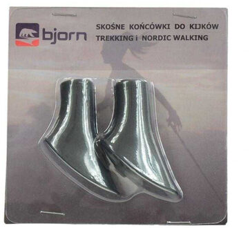 Wandelstokuiteinden (set van 2) Zwart - One size