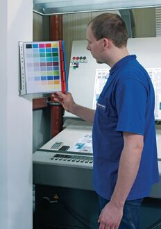 Wandhouder | 10 zichtpanelen | rood/blauw | DIN A4 van hardfolie | 1 stuk - 569100 569100