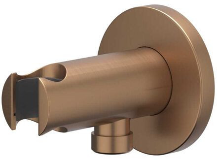 Wandhouder - geïntegreerde wateruitlaat - 1/2 - Geborsteld mat koper PVD 6900205 Koper geborsteld