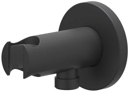 Wandhouder - geïntegreerde wateruitlaat - 1/2 - Mat zwart PED 6900202 Zwart mat