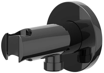Wandhouder - geïntegreerde wateruitlaat - 1/2 - Zwart chroom PVD 6900207 Zwart Chroom glans