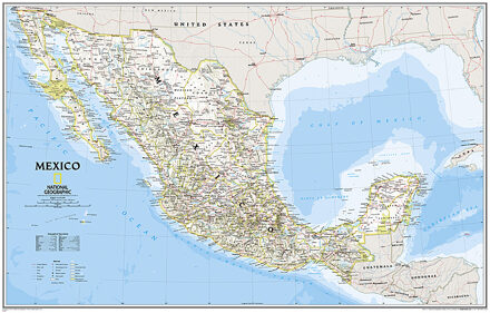Wandkaart 02295 Mexico | 88 x 57 cm | National Geographic