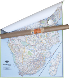 Wandkaart Africa - Afrika Zuid | 98 x 130 | Tracks4Africa