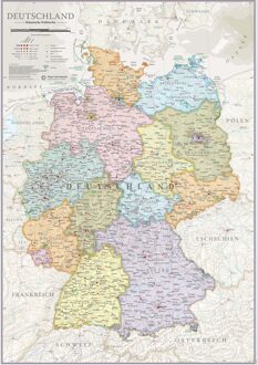 Wandkaart Classic Duitsland | 60 x 42 cm | Maps International