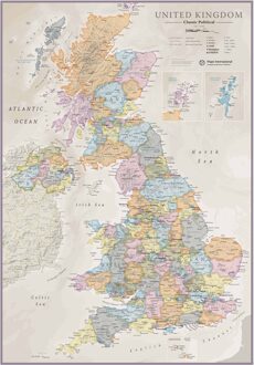 Wandkaart Classic Verenigd Koninkrijk | UK | Great Brittain | 85 x 60 cm | Maps International