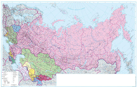 Wandkaart Europa Oost / Rusland | 125 x 97 cm | Freytag & Berndt