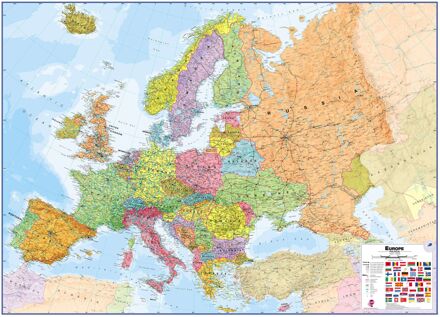 Wandkaart - Magneetbord Europa - Europe 140 x 100 cm | Maps International - 139 x 100 cm (b x h)